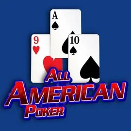 All American Poker slot visual from RTG (Reel Time Gaming) available on spinorhino-casino.co.nl