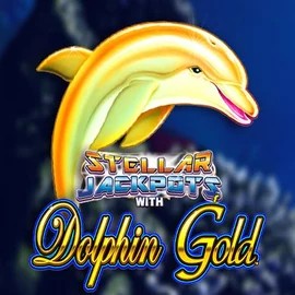 Enjoy Dolphin Gold with Stellar Jackpots by Lightning Box Game – logo hosted on spinorhino-casino.co.nl